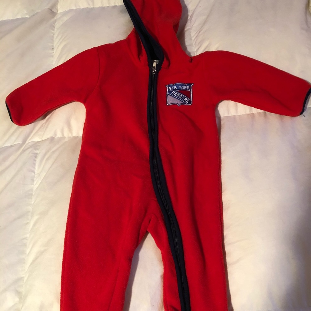 NEw York Rangers NHL fleece onesie
